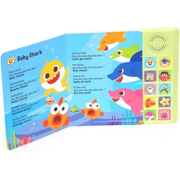 Baby Shark Sing-Alongs 10 Button Sound Book | Baby Shark Toys | Learning Toys - Picture 4 of 7